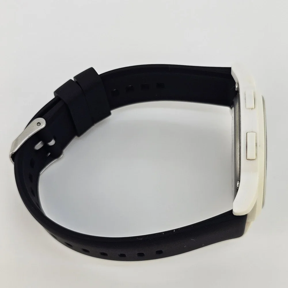Beeasy Men's Ultra Slim Digital Watch 44MM‎ New Black Plastic Bands New Battery